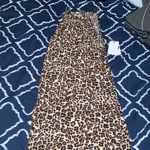 Cheetah print maxi dress